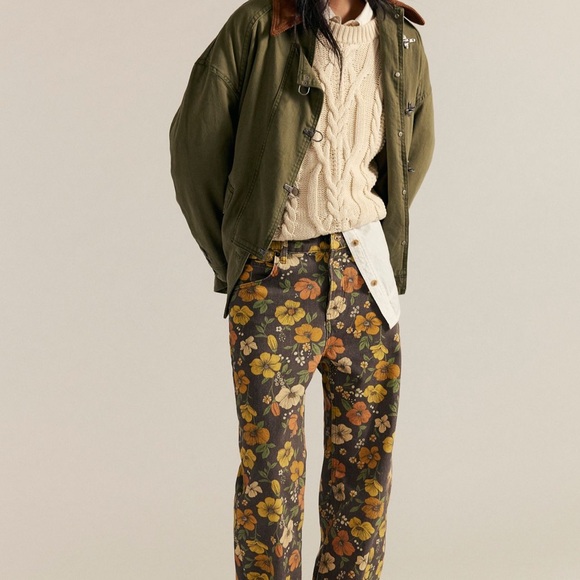 Free People Floral Jeans Deep Trance printed size 28 - Picture 5 of 5